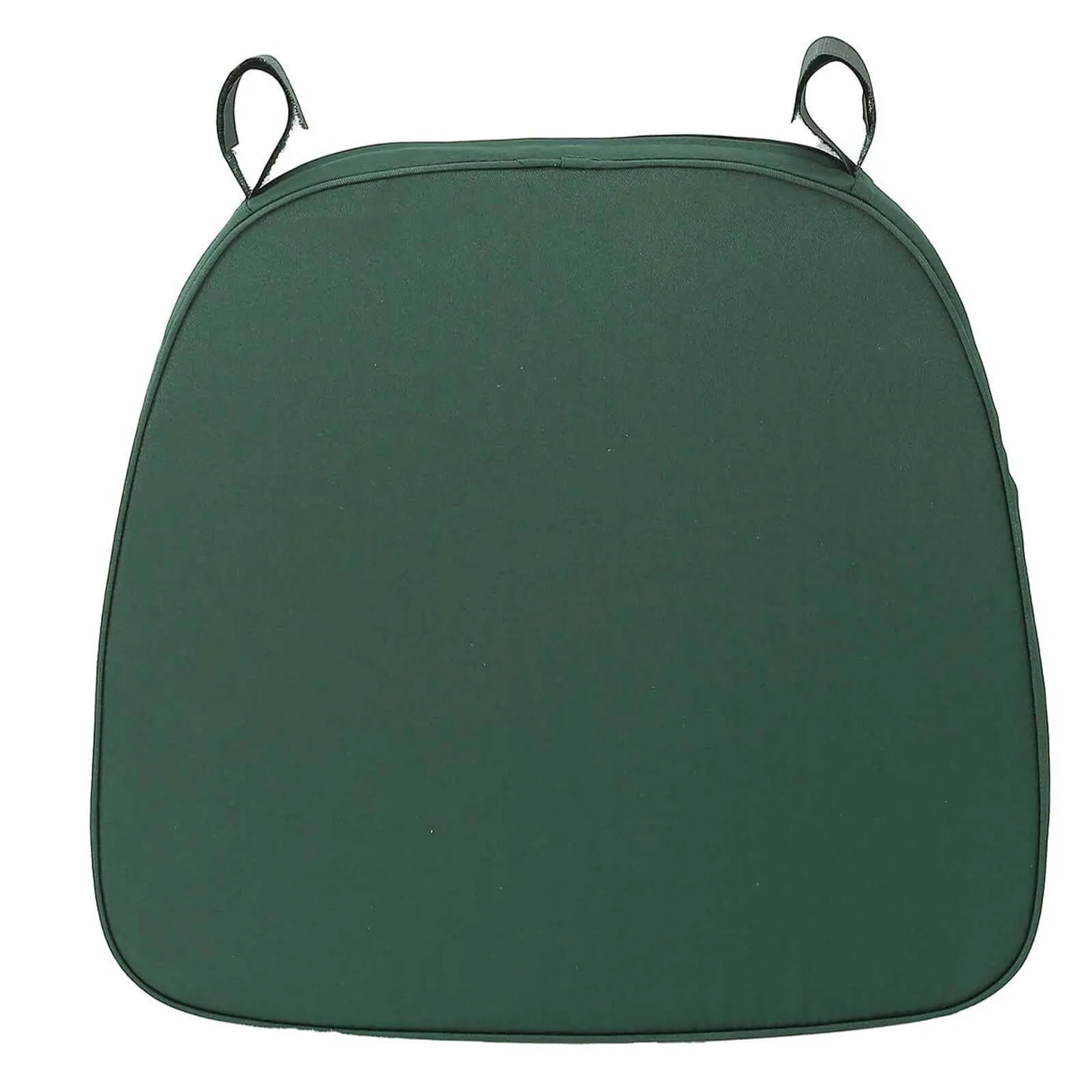 1.5" Thick Hunter Emerald Green Chiavari Chair Pad, Memory Foam Seat Cushion With Ties and Removable Cover