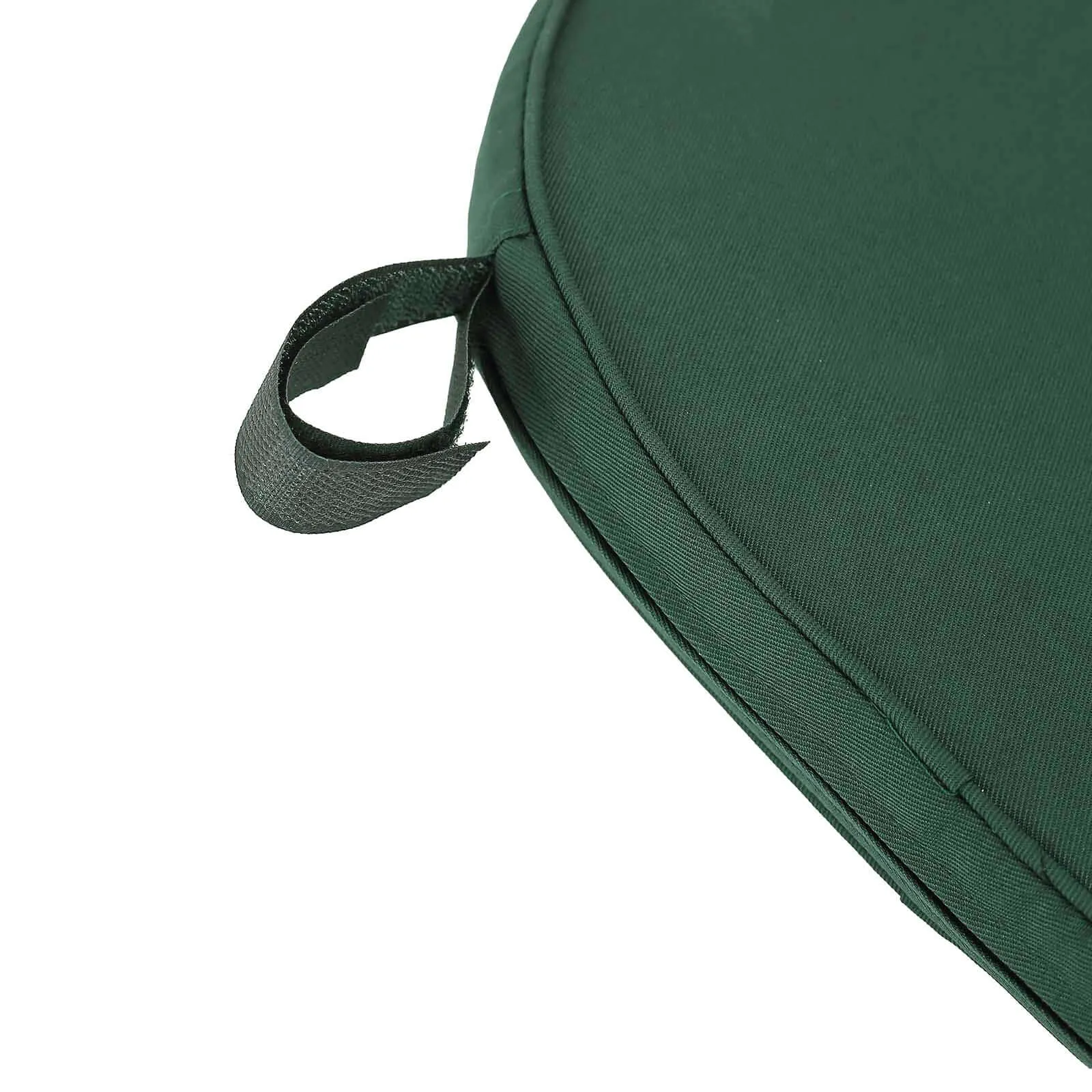 1.5" Thick Hunter Emerald Green Chiavari Chair Pad, Memory Foam Seat Cushion With Ties and Removable Cover