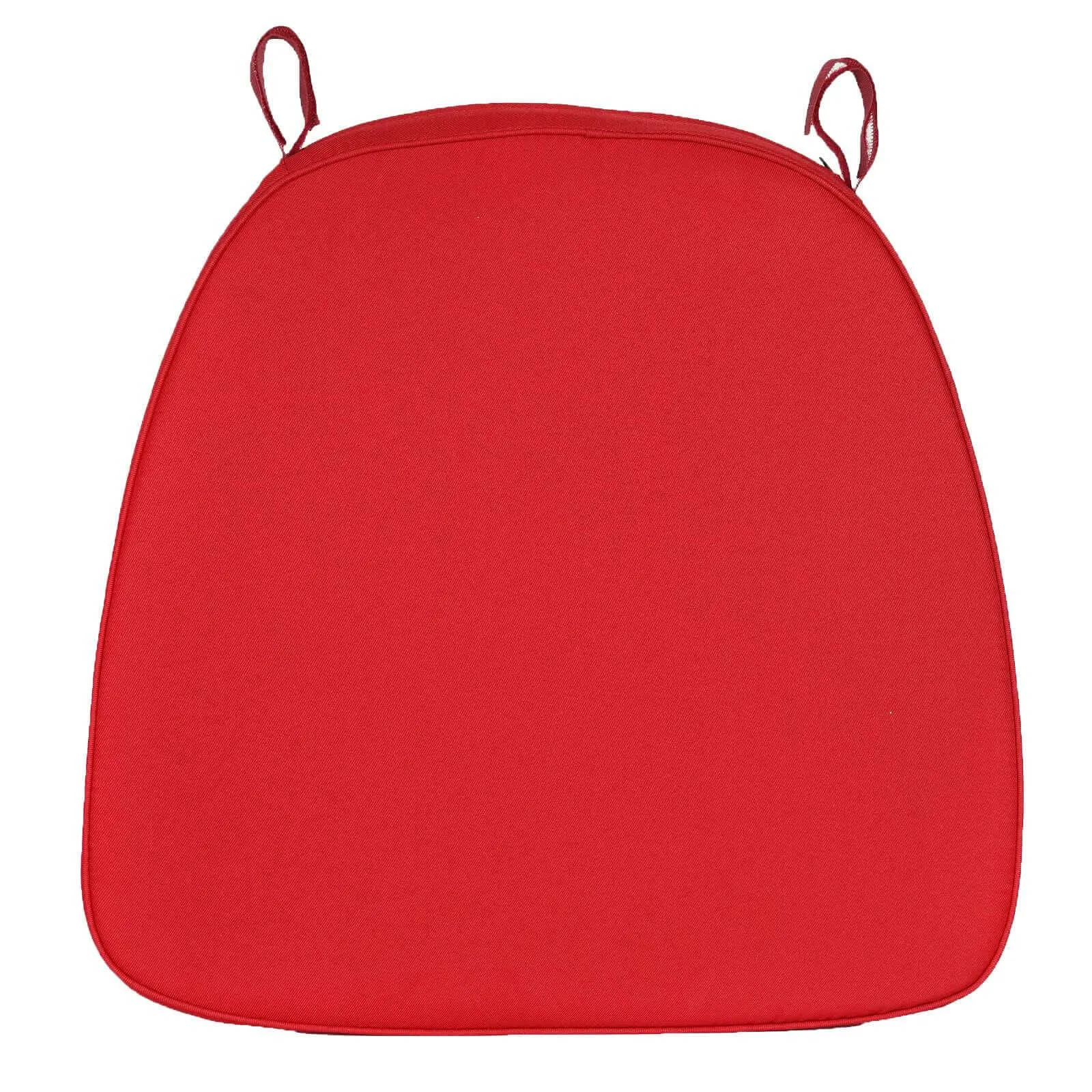 1.5" Thick Red Chiavari Chair Pad, Memory Foam Seat Cushion With Ties and Removable Cover