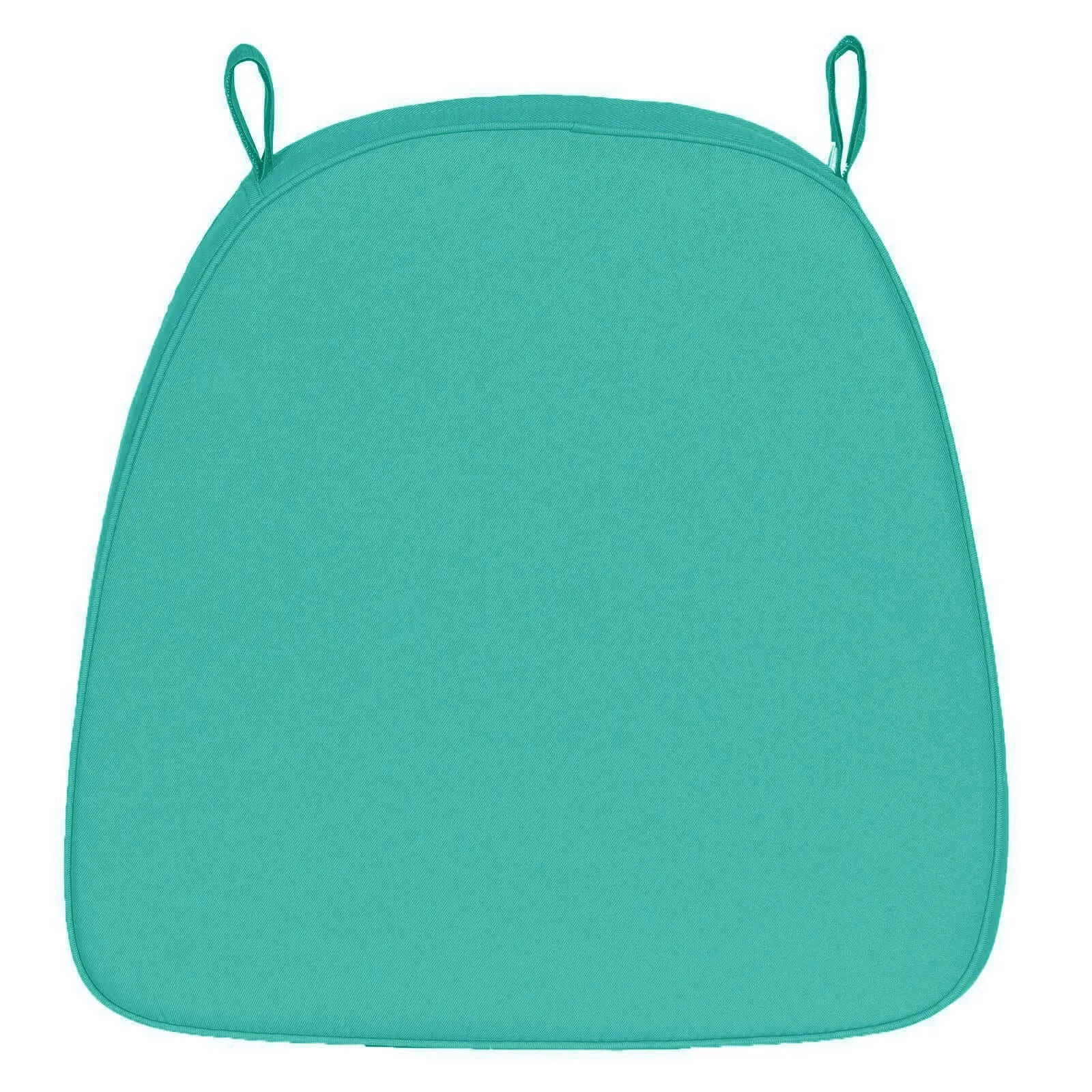 1.5" Thick Turquoise Chiavari Chair Pad, Memory Foam Seat Cushion With Ties and Removable Cover