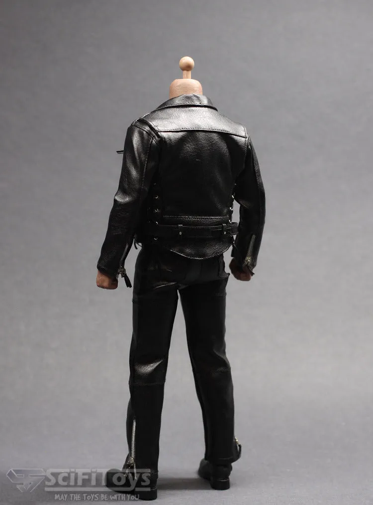 1:6 Terminator - Biker Trendy Leather Suit Male Custom Figure Set (Outfit Only)