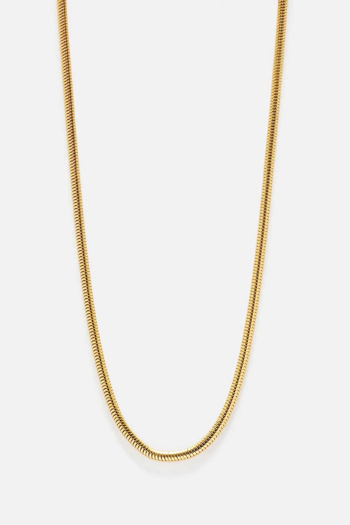 3mm Premium 20″ Snake Chain Necklace - Gold