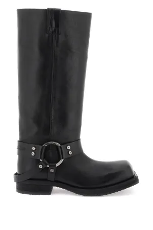 ACNE STUDIOS leather biker boots in