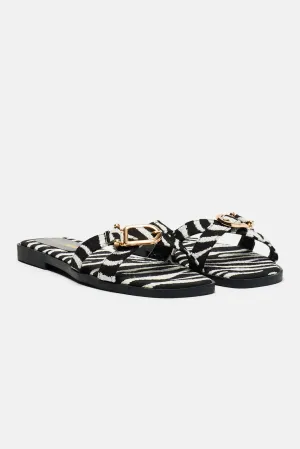 Adalina Sandals - Black/White