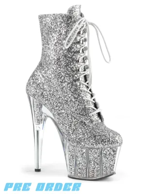 ADORE-1020G HEELS - SILVER GLITTER ✰ PRE ORDER ✰