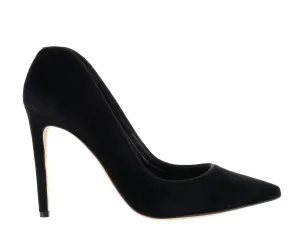 Alexander McQueen Velvet Curved Heeled Pumps