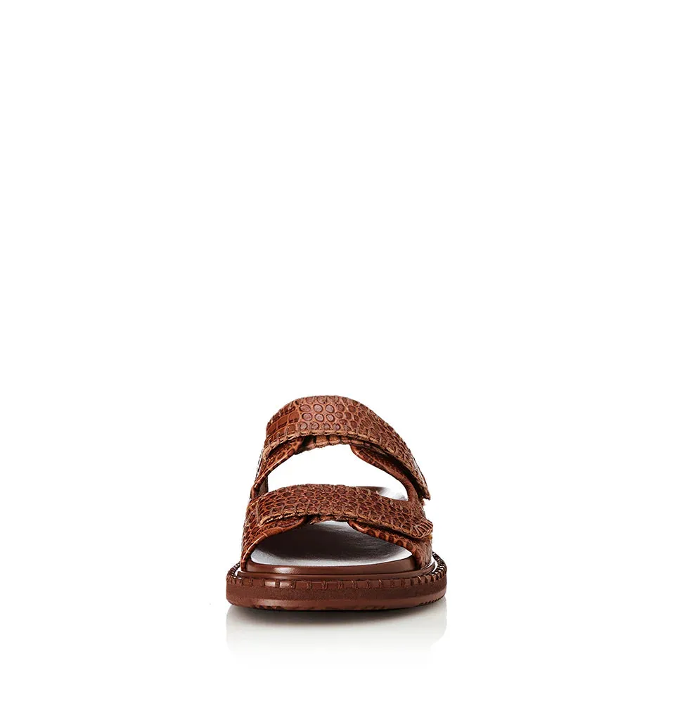 Alias Mae Paros Slide in Tan Croc Leather