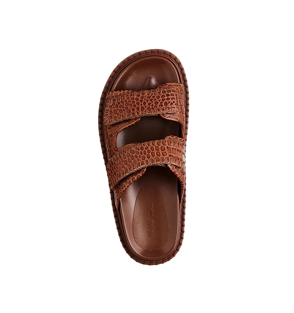 Alias Mae Paros Slide in Tan Croc Leather