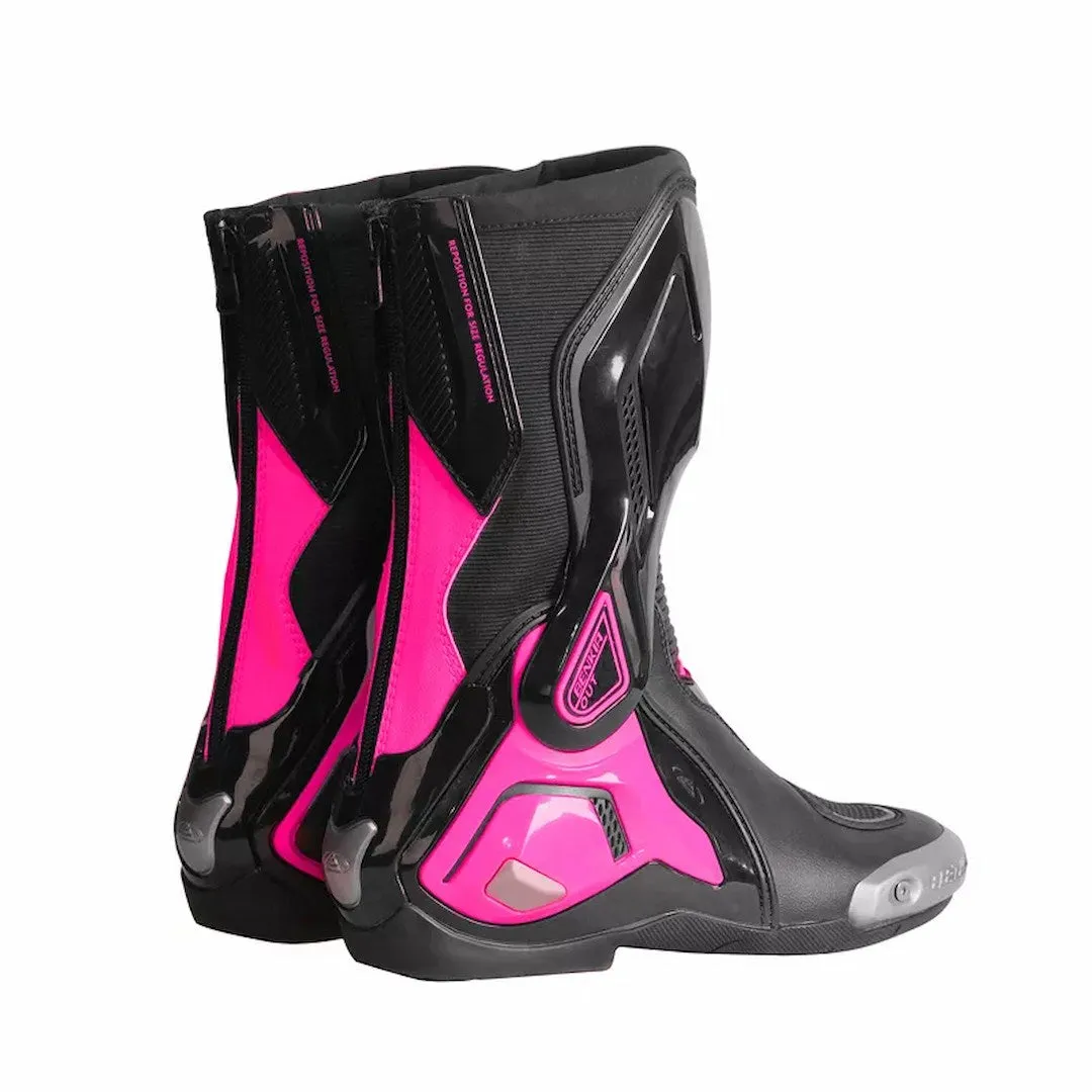 Allgoal Black/Purple Motorcycle Boots Women