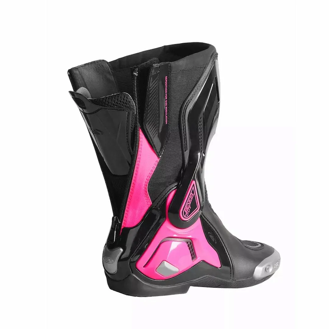 Allgoal Black/Purple Motorcycle Boots Women