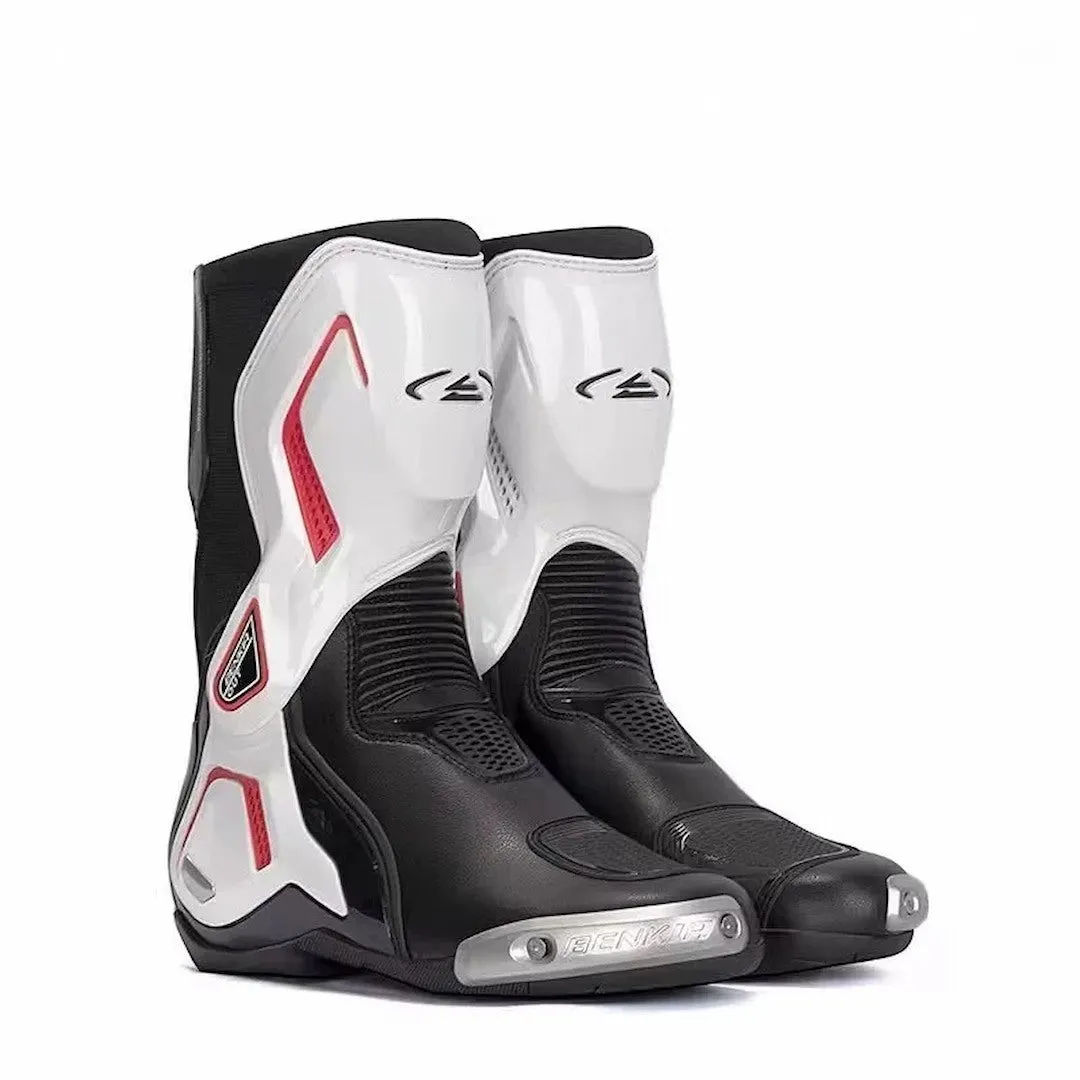 Allgoal Motorcycle Boots Black/White/Red