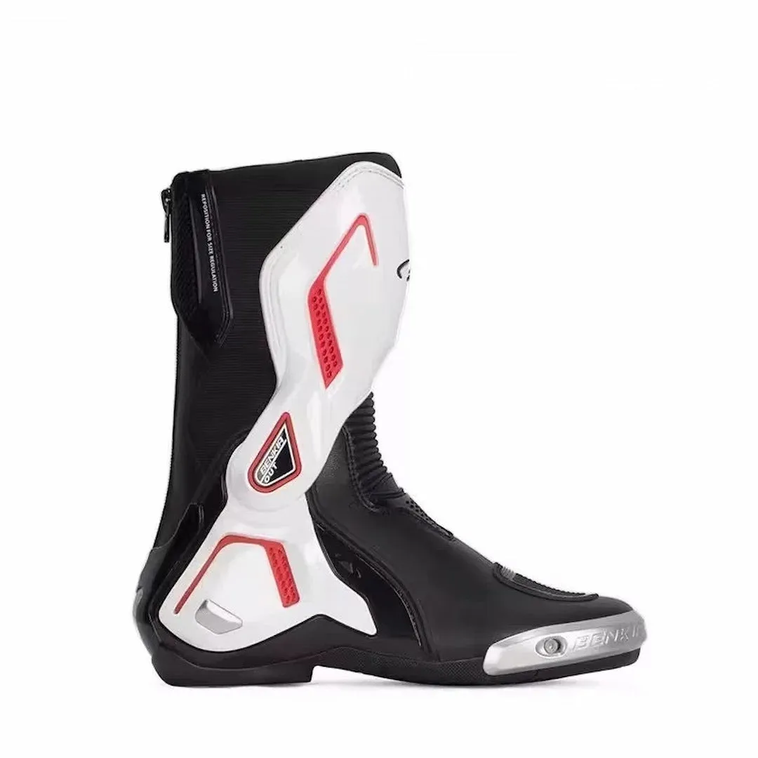 Allgoal Motorcycle Boots Black/White/Red