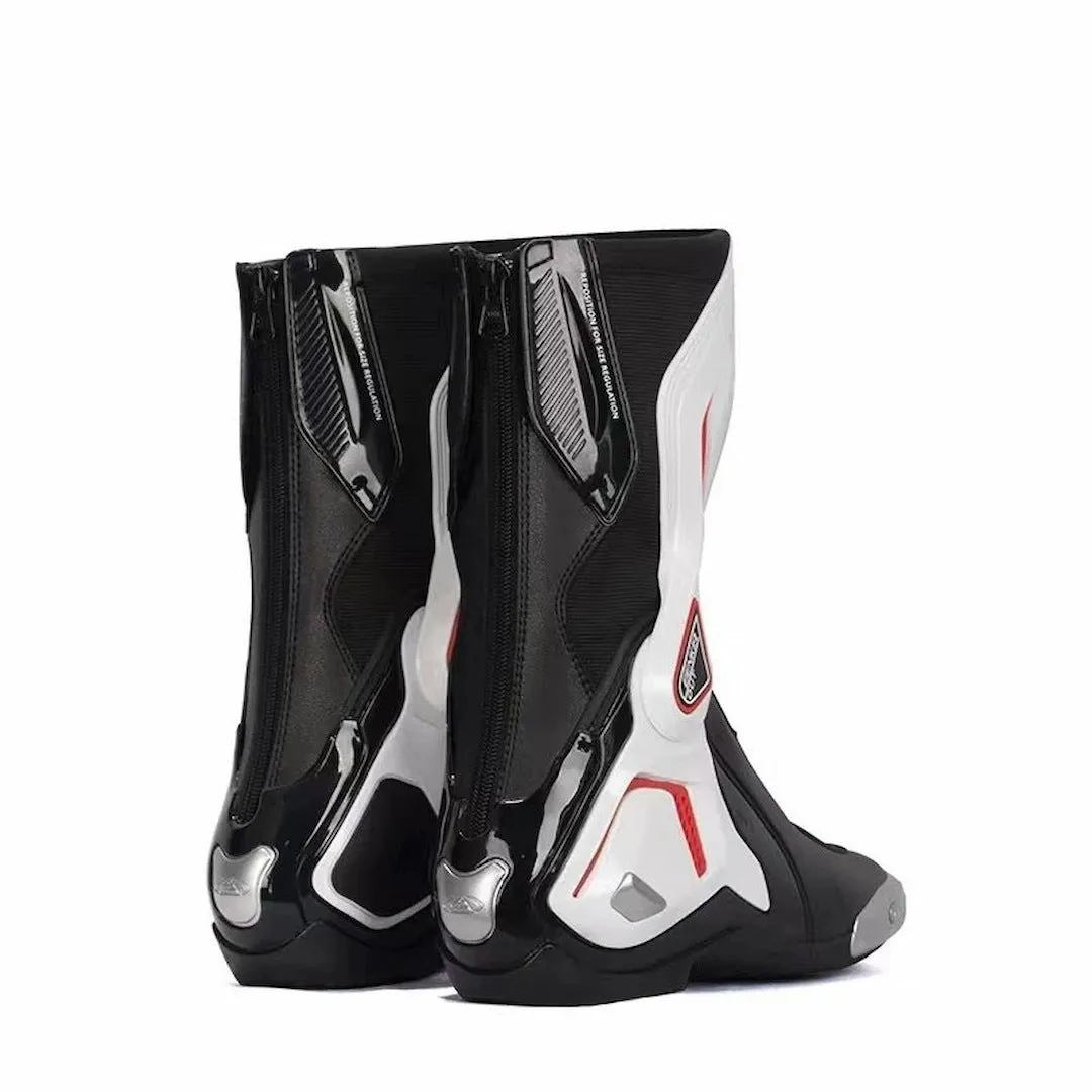 Allgoal Motorcycle Boots Black/White/Red