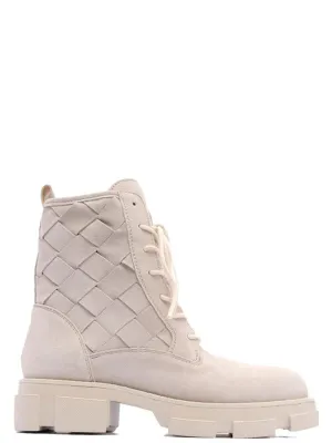 Alpe Alma Biker Boots Ivory