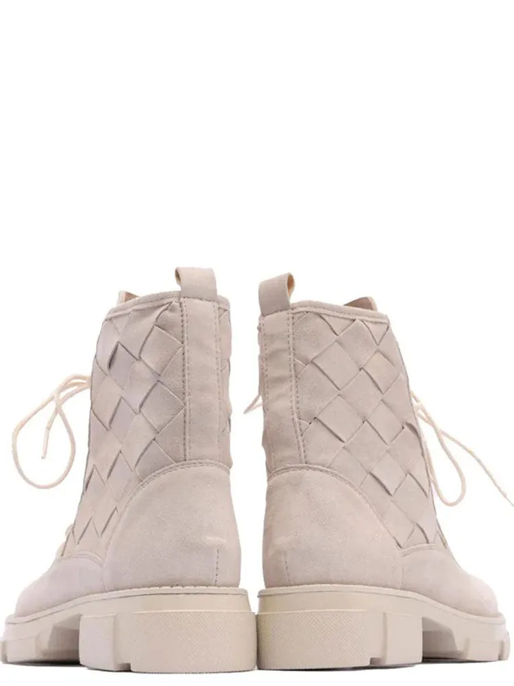 Alpe Alma Biker Boots Ivory