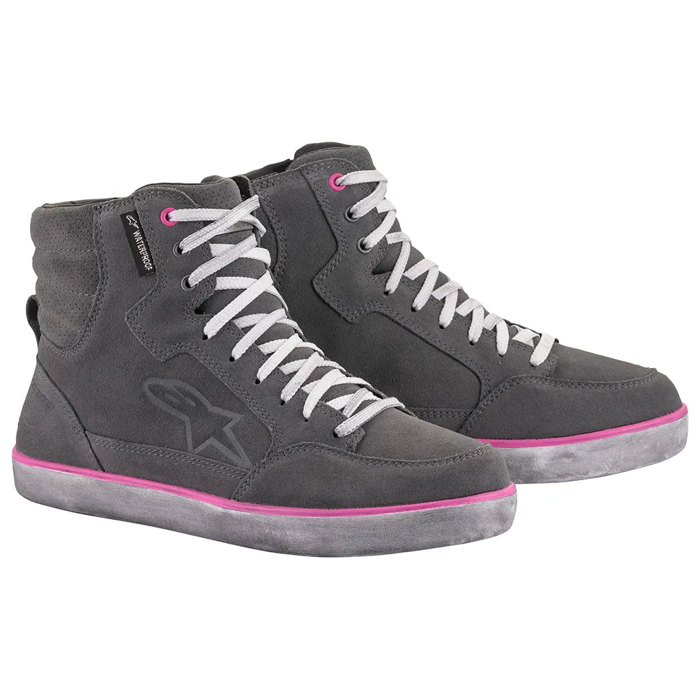 Alpinestars Stella J-6 Waterproof Women's Motorcycle Boot Grey Fuchsia