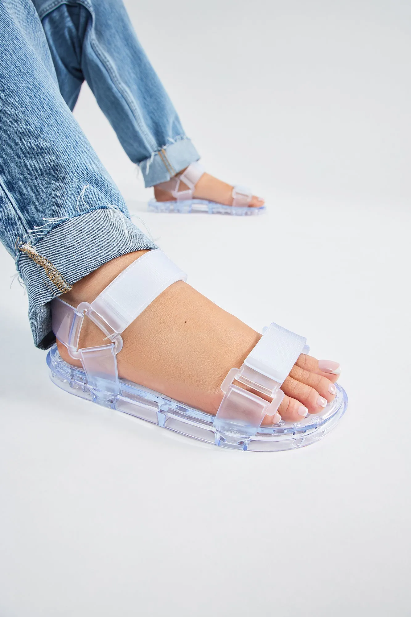 Amozae-All Good Days Flat Sandals - Clear