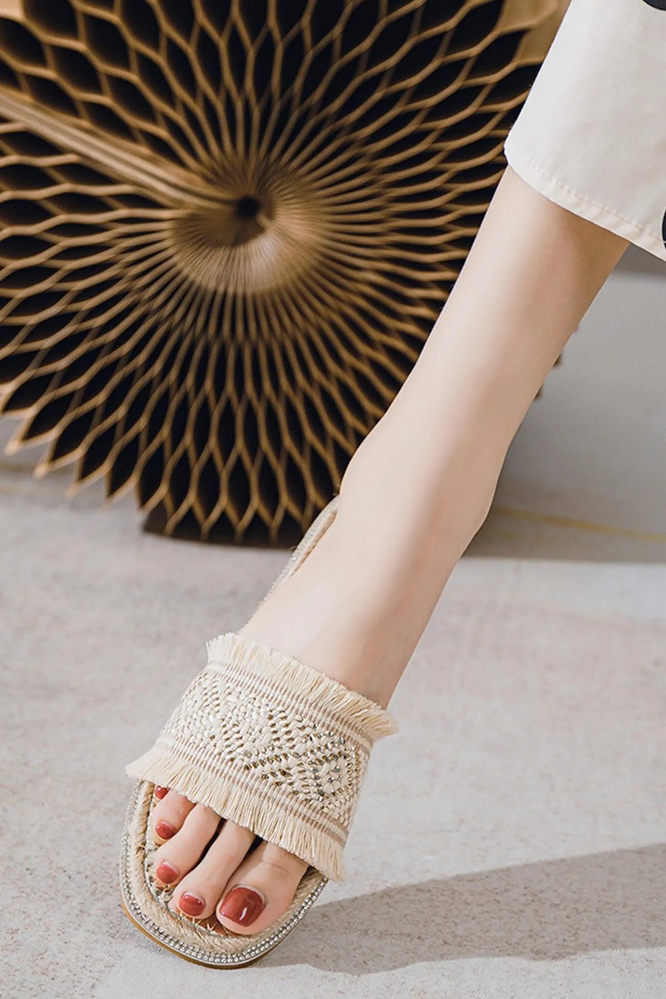 Amozae-Vintage Espadrille Flat Sandals