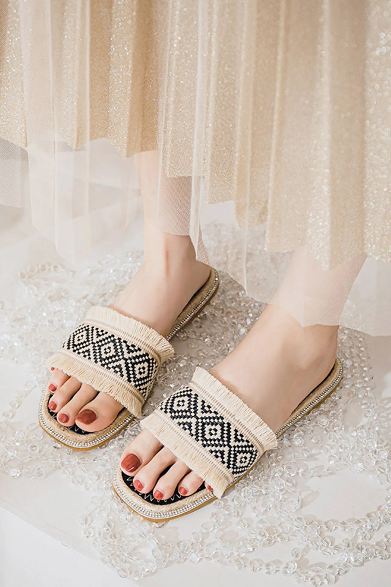 Amozae-Vintage Espadrille Flat Sandals