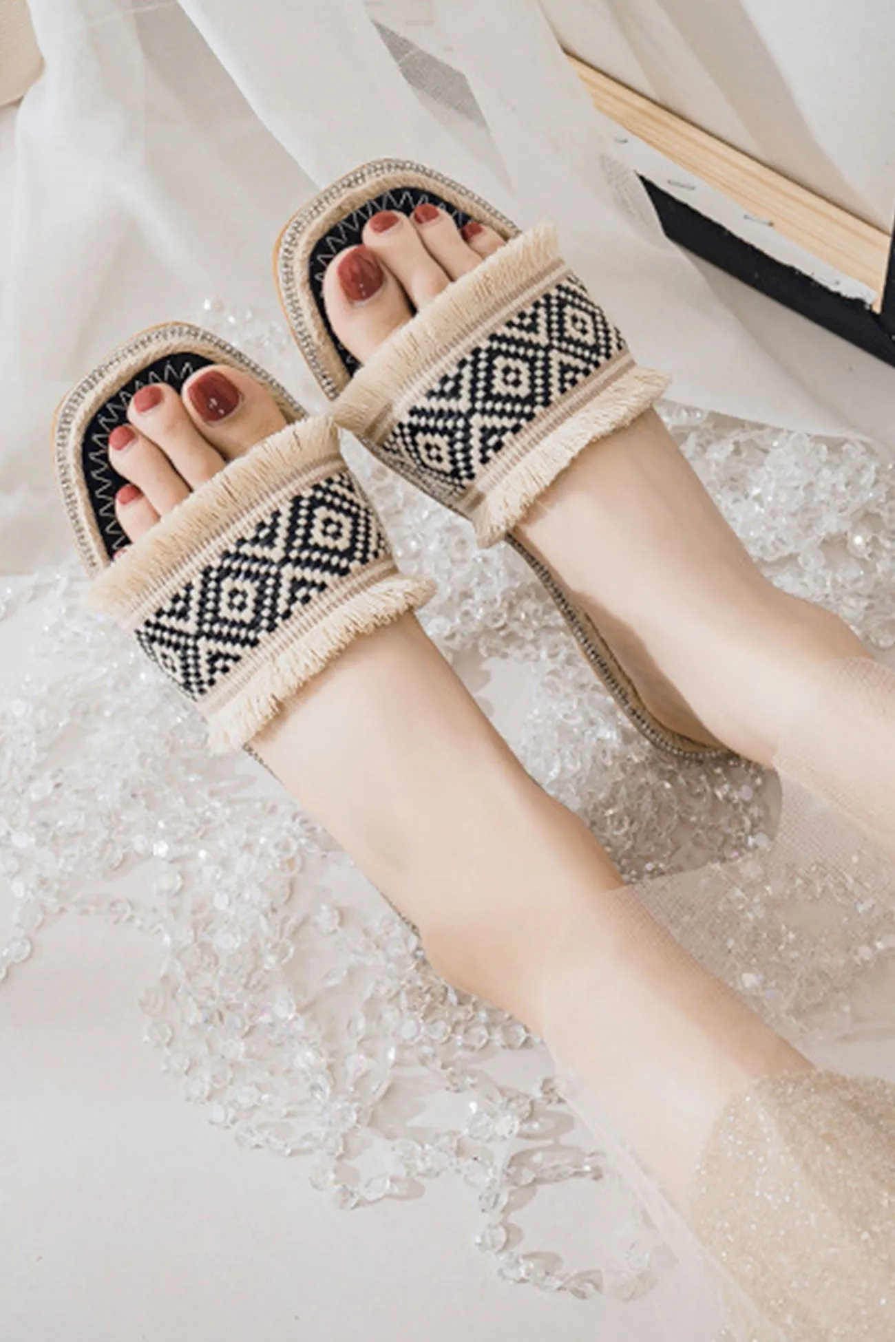 Amozae-Vintage Espadrille Flat Sandals