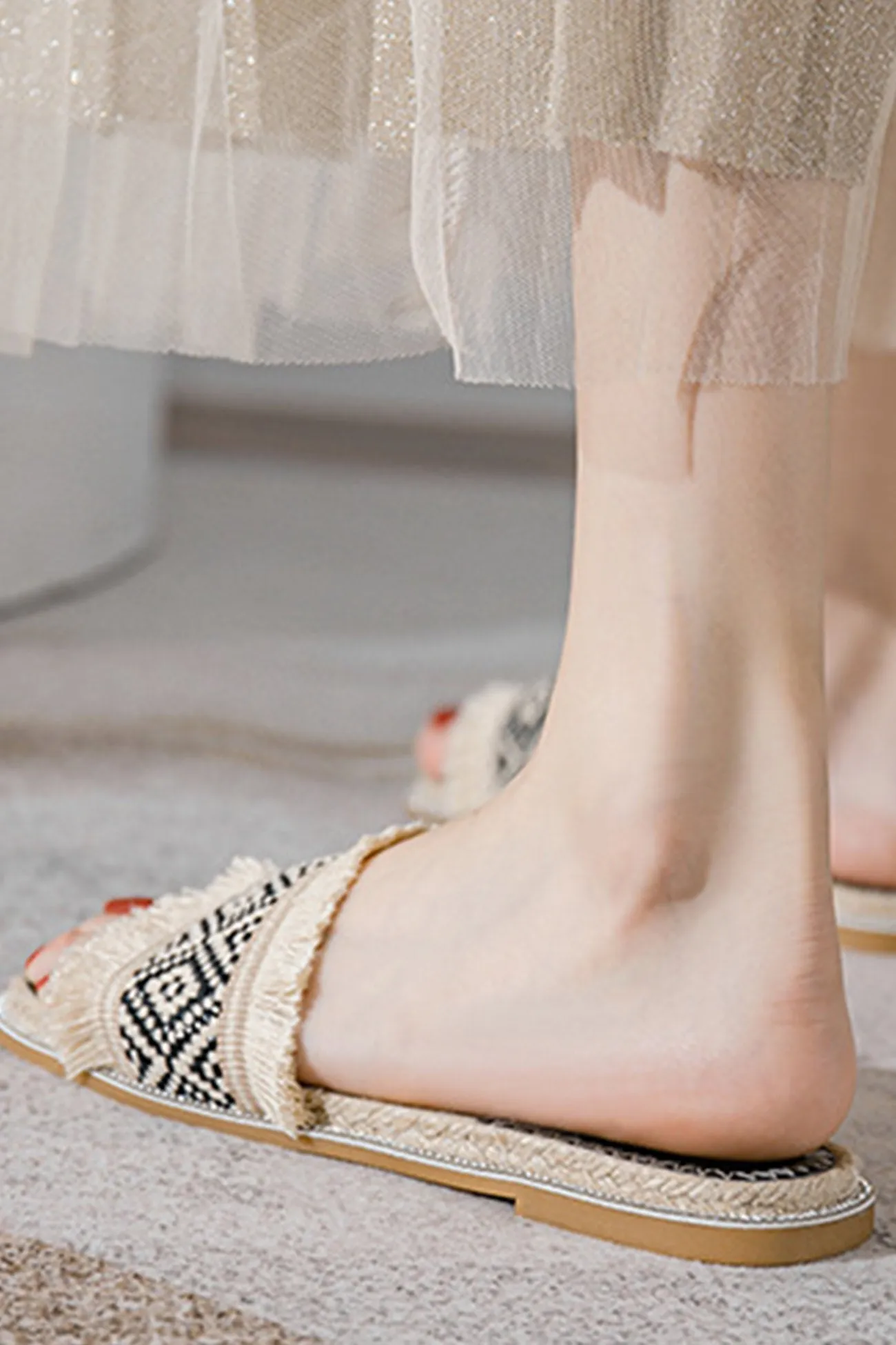 Amozae-Vintage Espadrille Flat Sandals