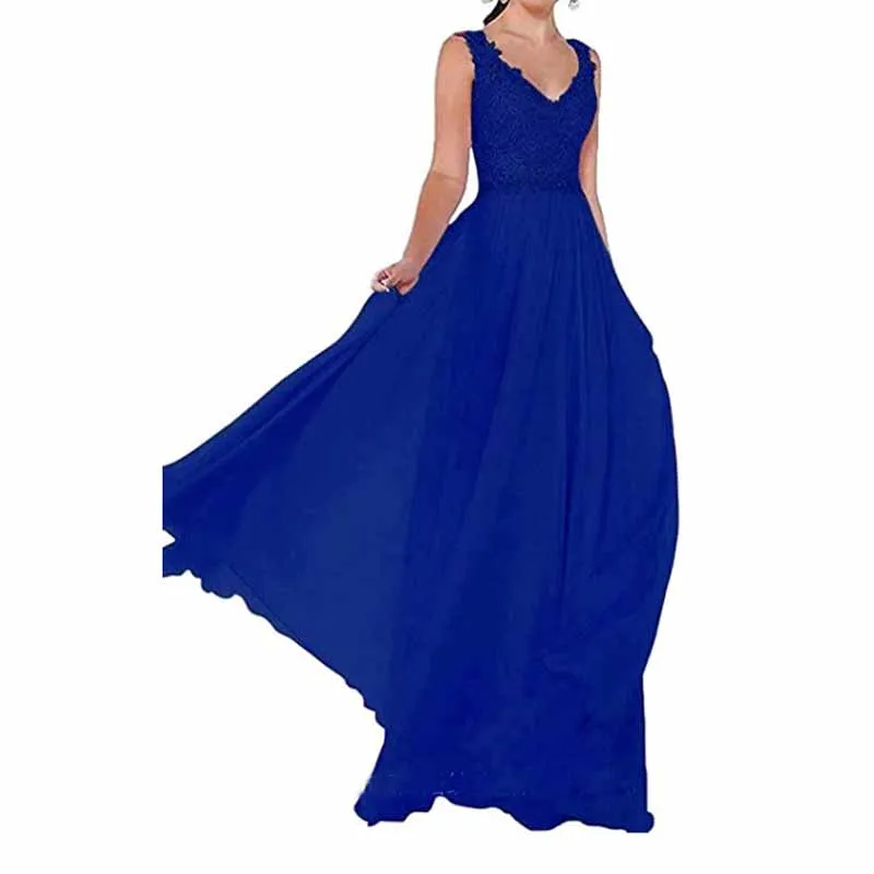 Applique Bridesmaid Dresses Sleeveless Wedding Guest Dresses for Women Evening Party