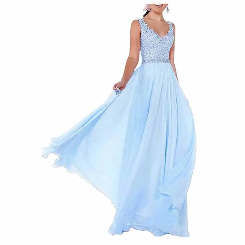 Applique Bridesmaid Dresses Sleeveless Wedding Guest Dresses for Women Evening Party