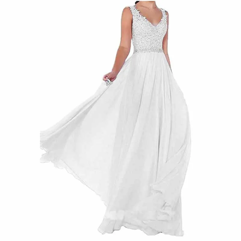 Applique Bridesmaid Dresses Sleeveless Wedding Guest Dresses for Women Evening Party