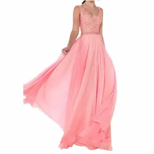 Applique Bridesmaid Dresses Sleeveless Wedding Guest Dresses for Women Evening Party