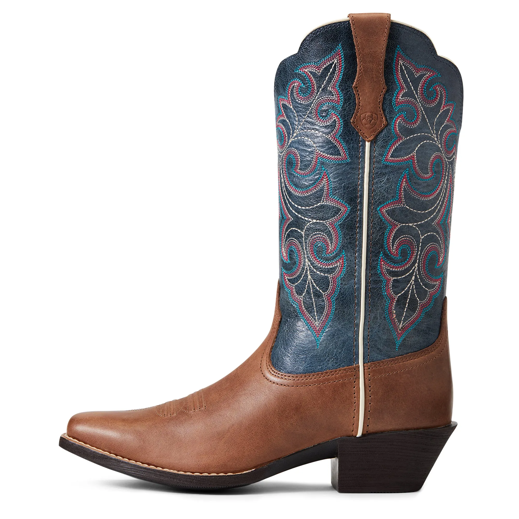 Ariat Ladies Round Up Storming Brown Square Toe Boots 10040446