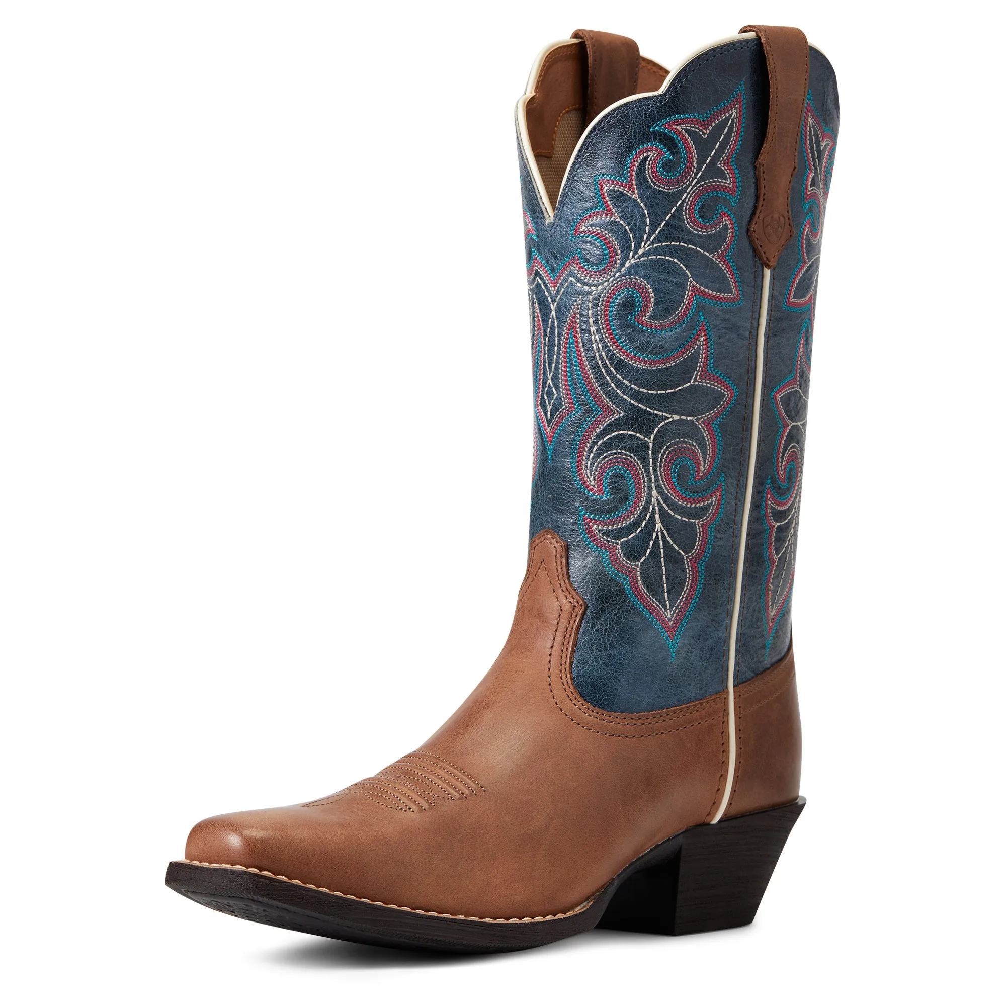 Ariat Ladies Round Up Storming Brown Square Toe Boots 10040446