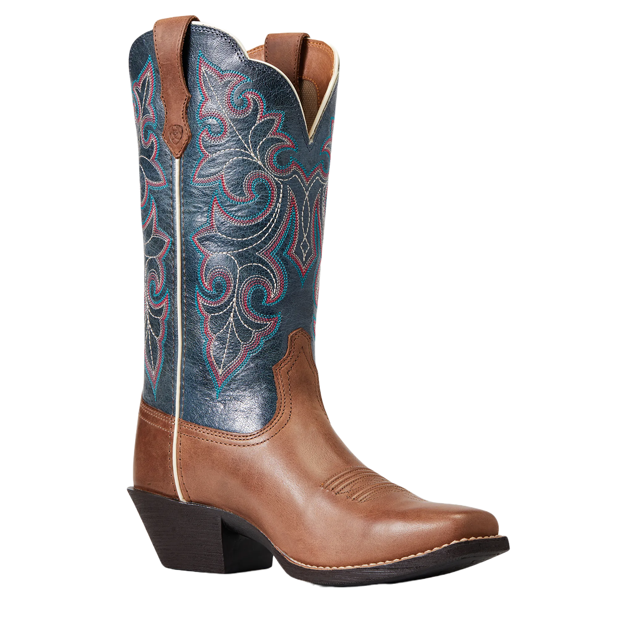 Ariat Ladies Round Up Storming Brown Square Toe Boots 10040446