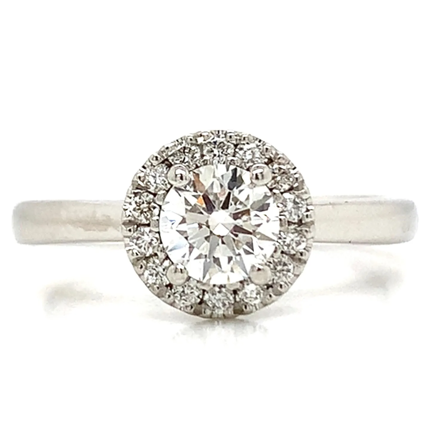 Avery - Platinum .74ct Round Halo Earth Grown Diamond Engagement Ring