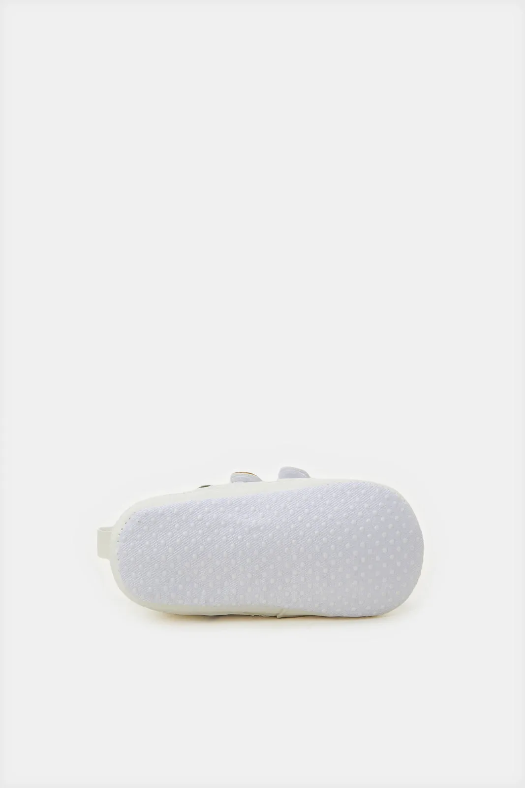 Baby White Velcro Pram Shoe