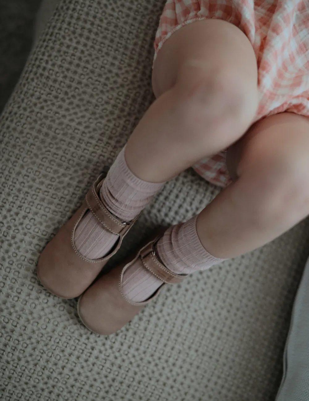 Ballerina Shoe with Velcro - Oats