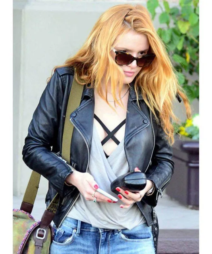 Bella Thorne Biker Leather Jacket