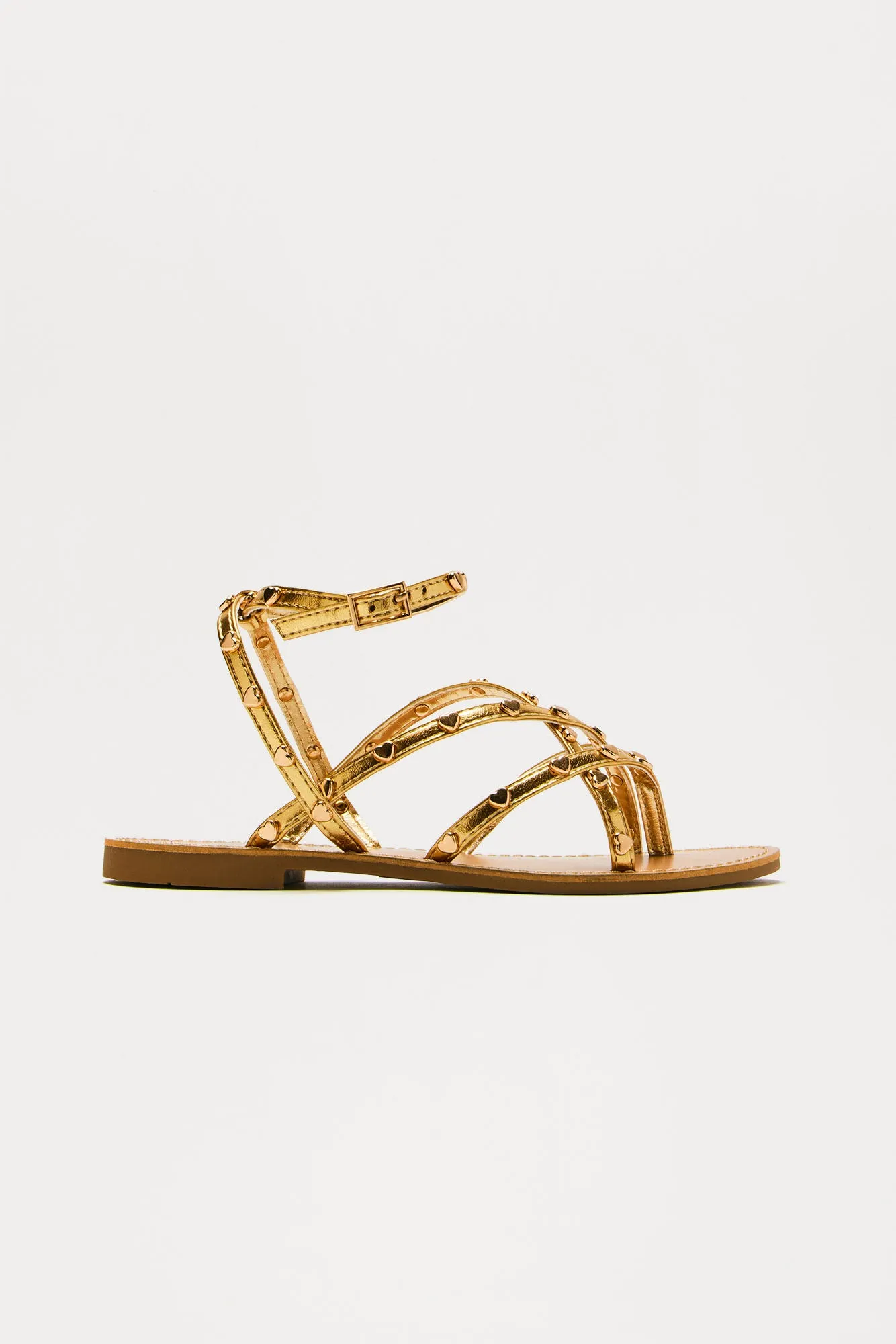 Beyond Me Flat Sandals - Gold