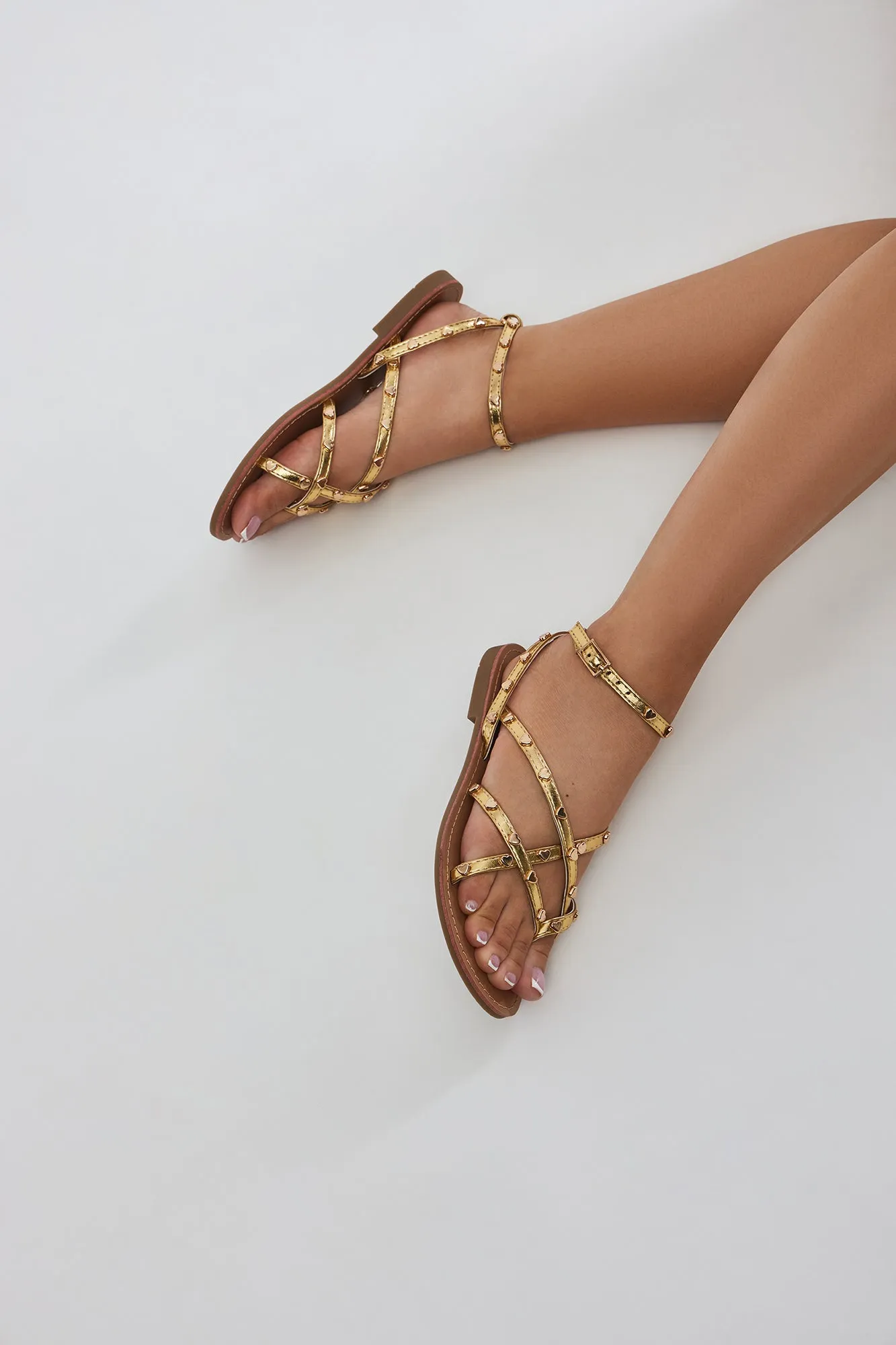 Beyond Me Flat Sandals - Gold