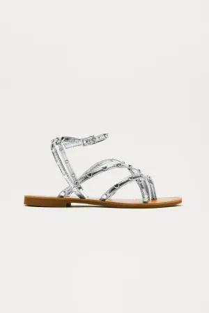 Beyond Me Flat Sandals - Silver