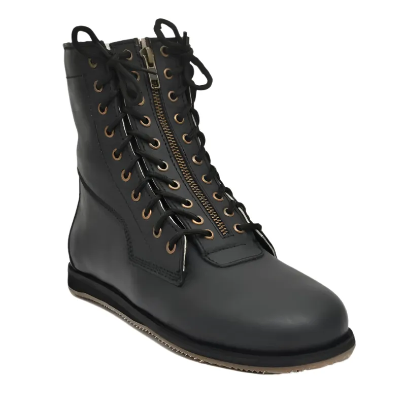 Biker Boots with Heavy-Duty Rubber Sole