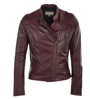 Biker Style Jacket Crushing Ladies Leather Wear 2.0