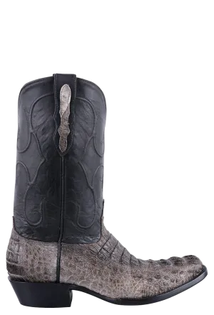 Black Jack Caiman Hornback Cowboy Boots - Gray