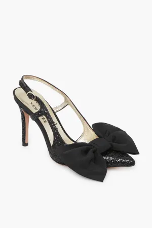 Black Sheela Bow Sling Heel