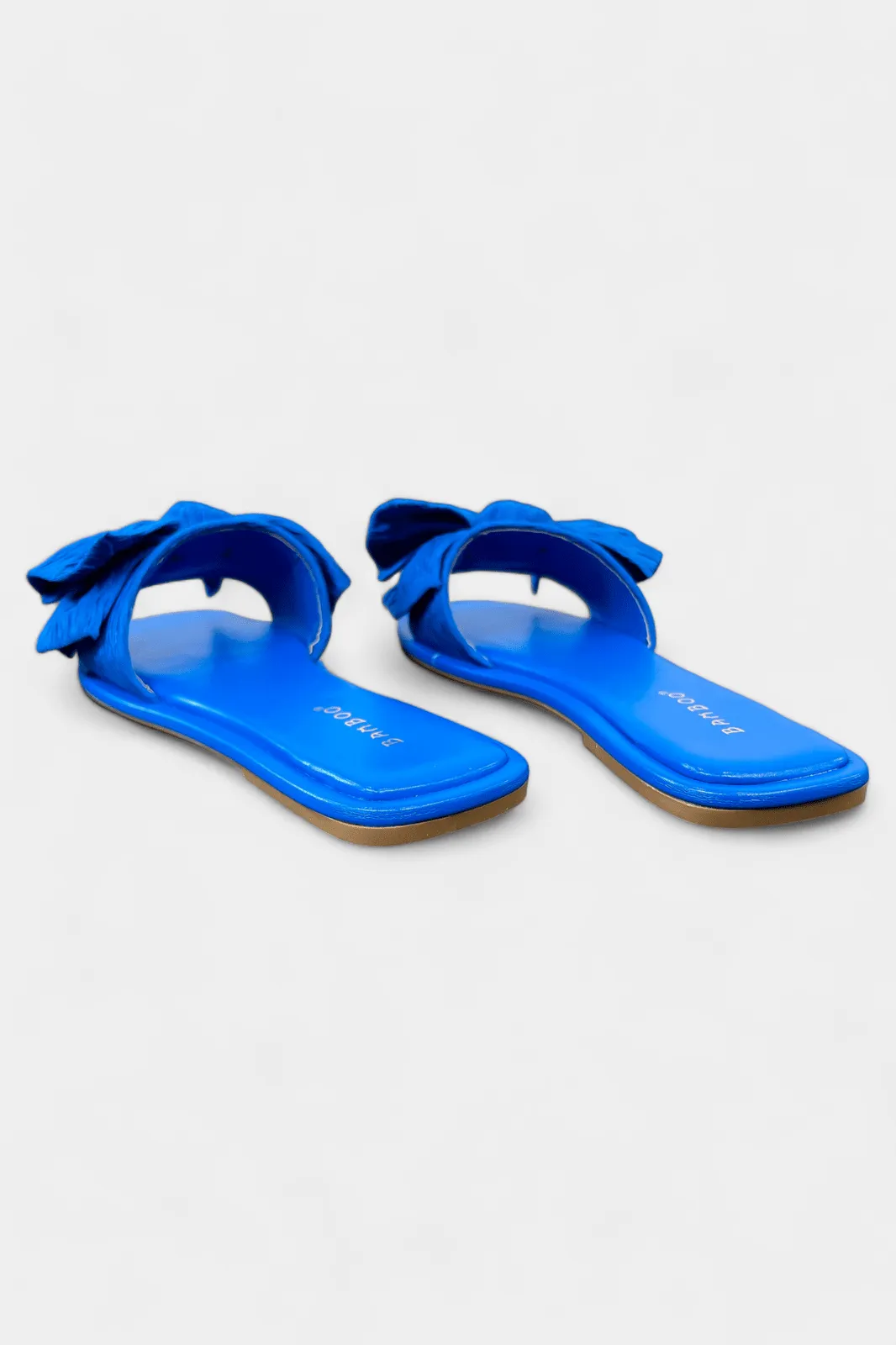 Blue Bow Flat Sandals