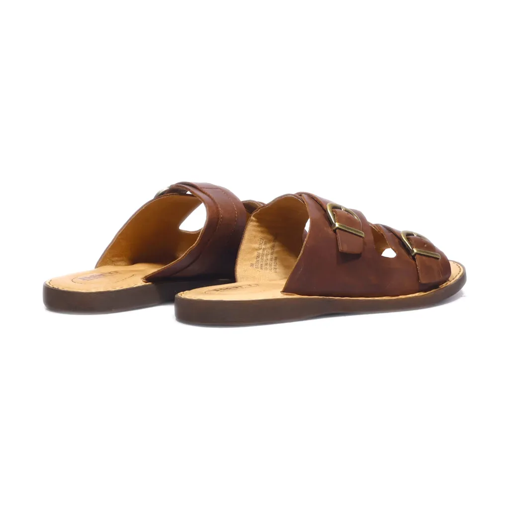 Born Henna Flat Sandals Leather Brown Colour For Women