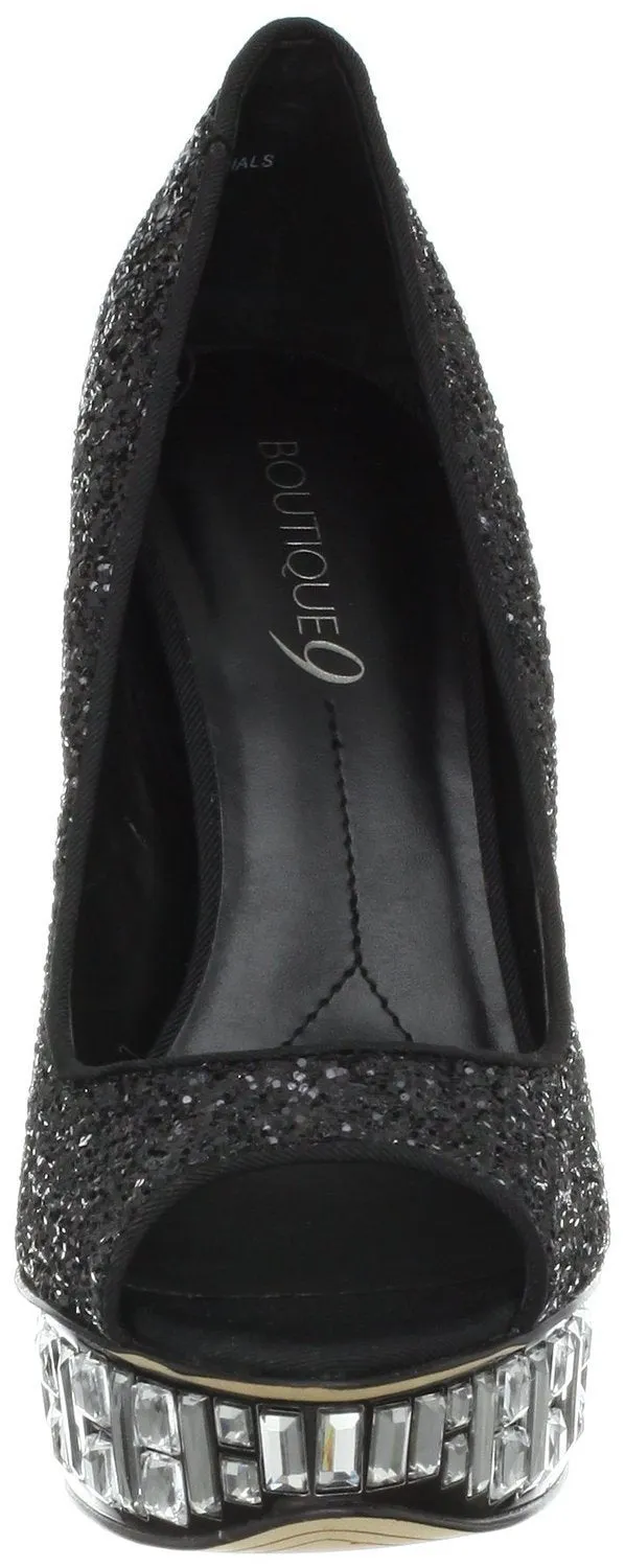 Boutique 9 Nosey3 Black Platform Pump  (Women)