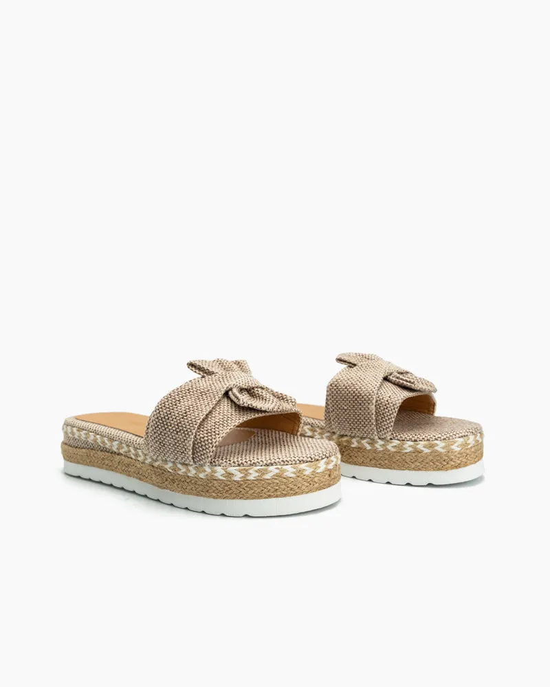 Bowknot Beach Platform Sandals