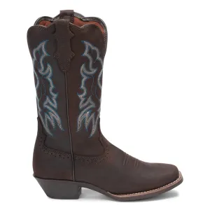 Brandy Embroidered Square Toe Cowboy Boots