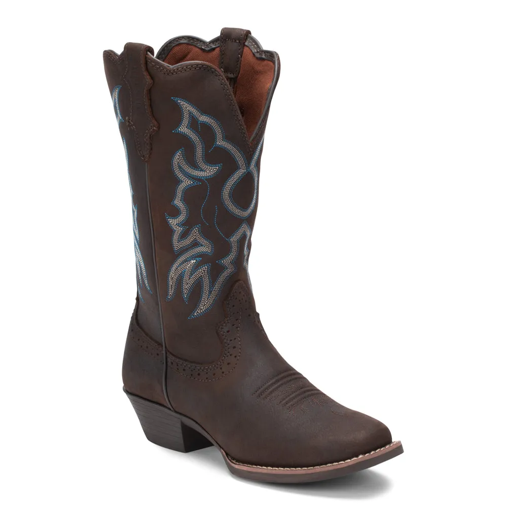 Brandy Embroidered Square Toe Cowboy Boots