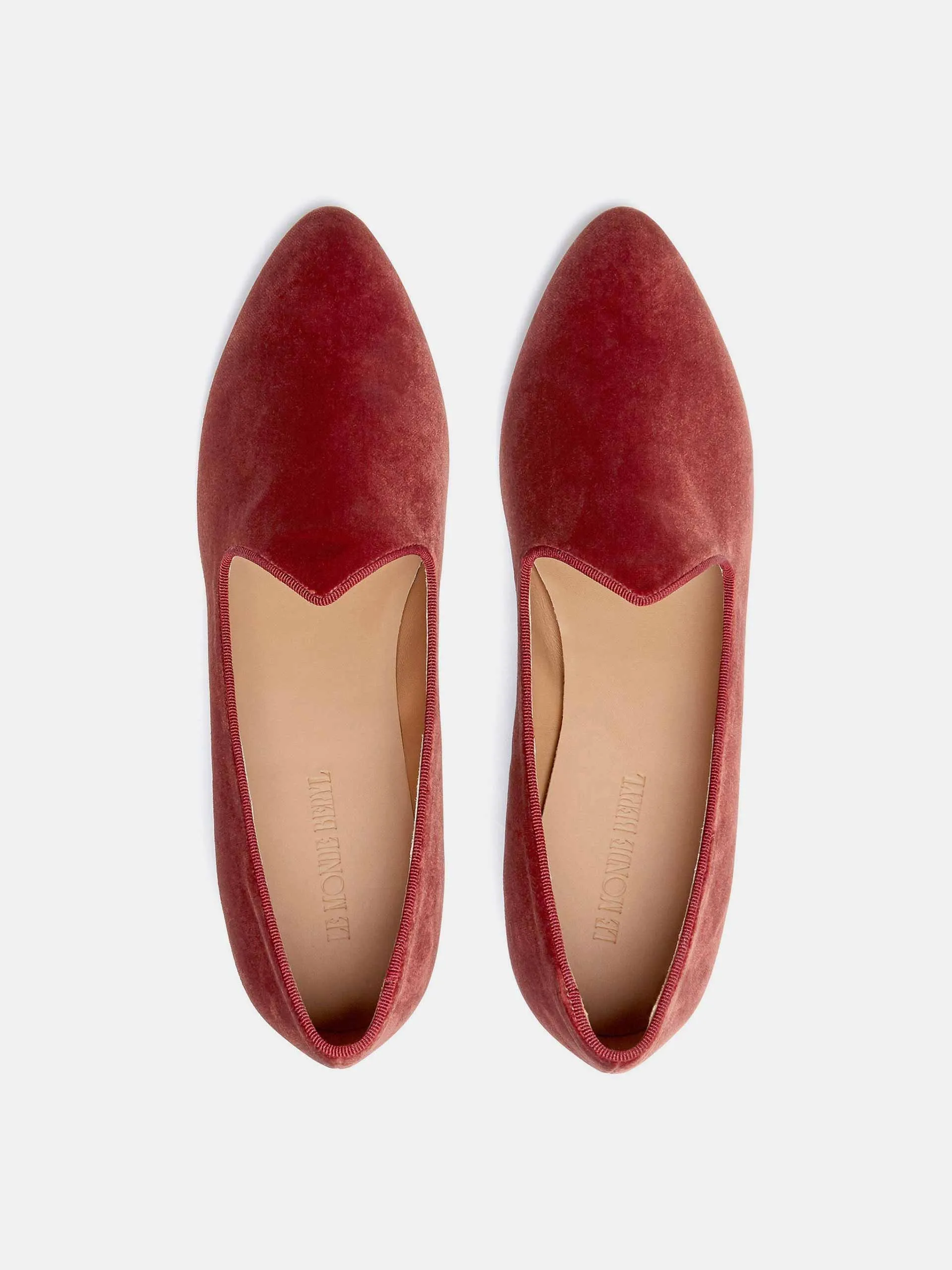 Brick velvet Venetian slipper